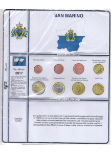 Foglio e tasche per monete in euro San Marino 2017 New Design